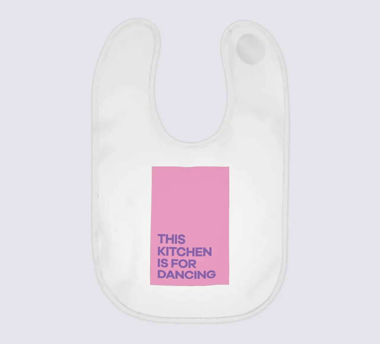 This Kitchen is for Dancing Purple baby slabbetje van Pure