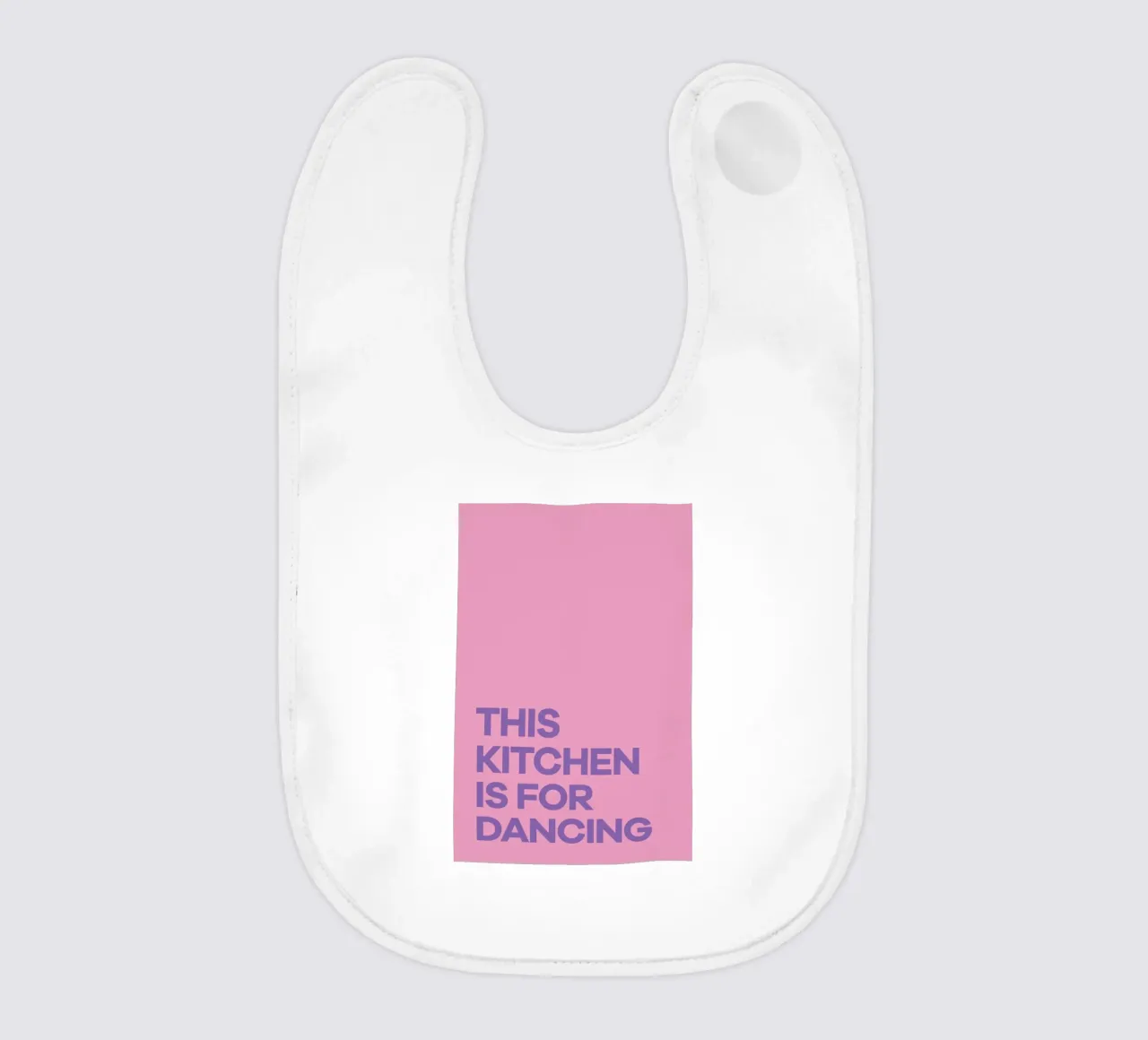 This Kitchen is for Dancing Purple baby slabbetje van Pure