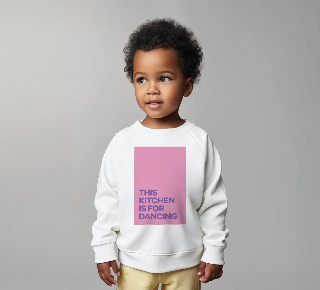 This Kitchen is for Dancing Purple baby sweatshirt by Pure