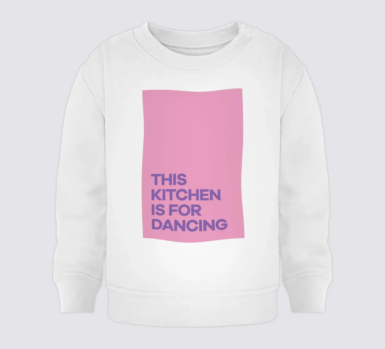 This Kitchen is for Dancing Purple baby sweatshirt by Pure