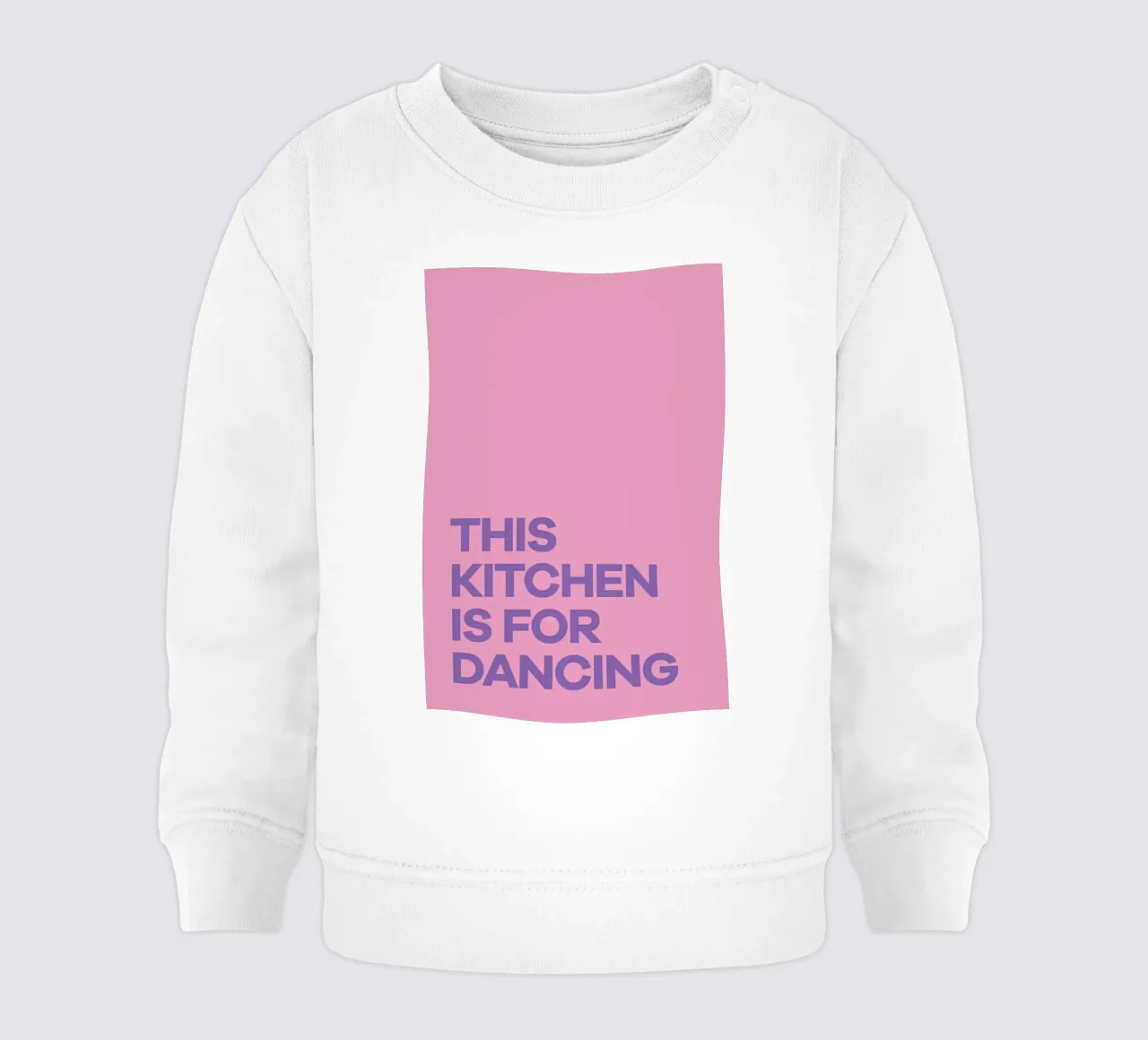 This Kitchen is for Dancing Purple baby sweatshirt by Pure