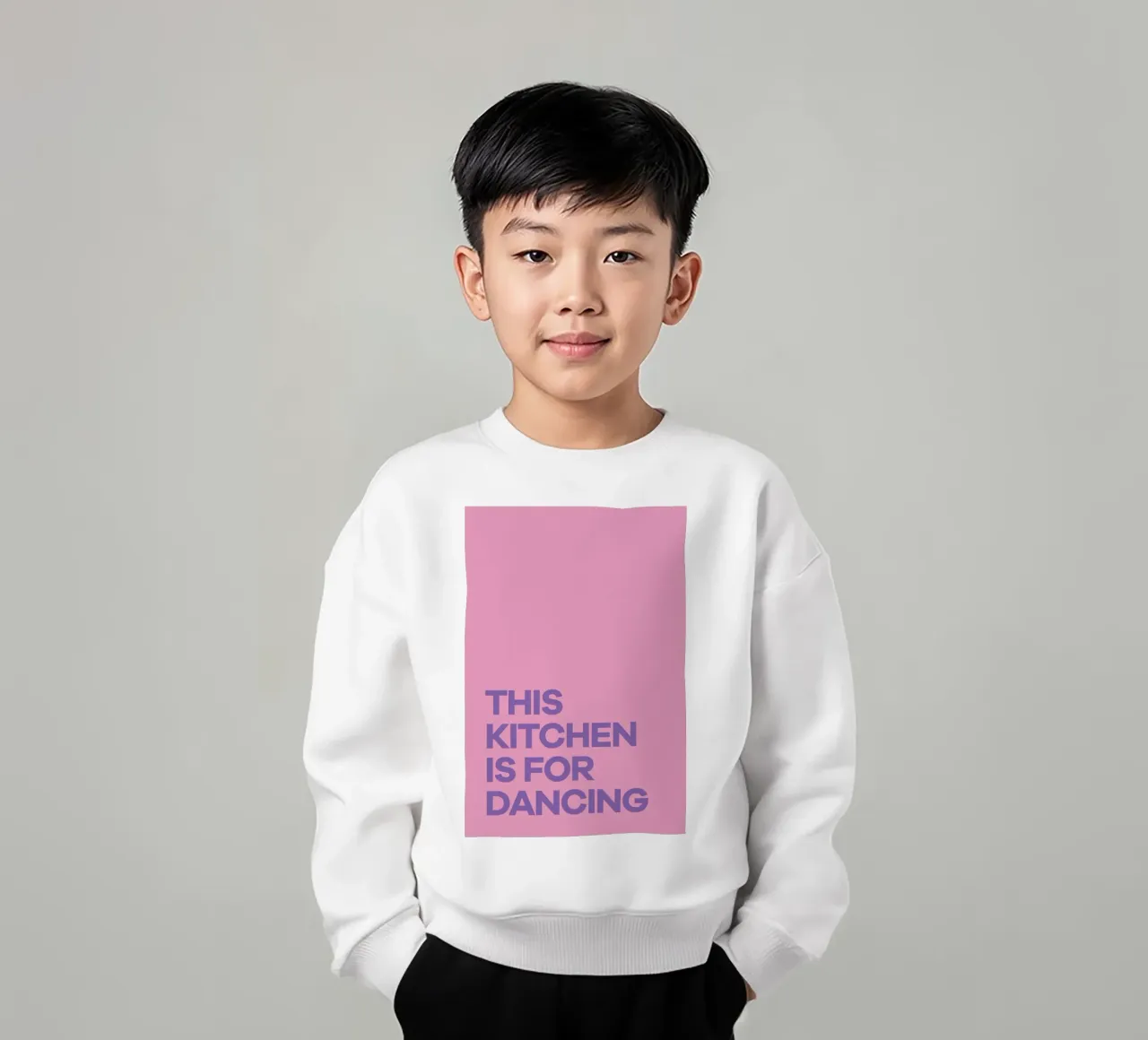 This Kitchen is for Dancing Purple kinder sweatshirt van Pure