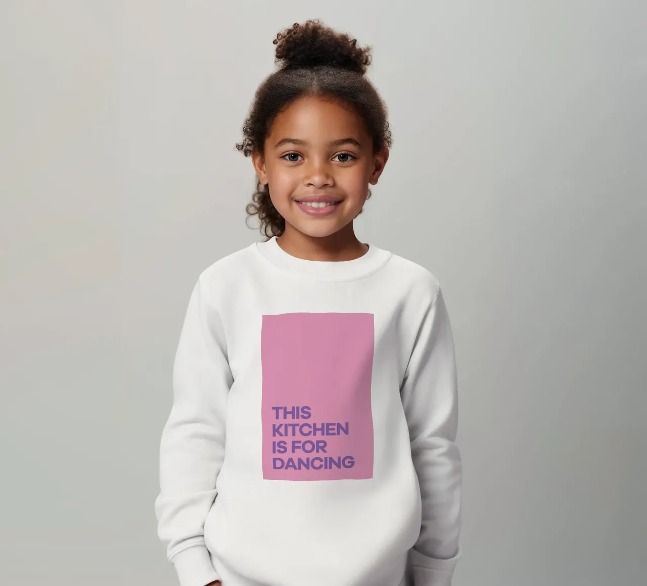 This Kitchen is for Dancing Purple kinder sweatshirt van Pure