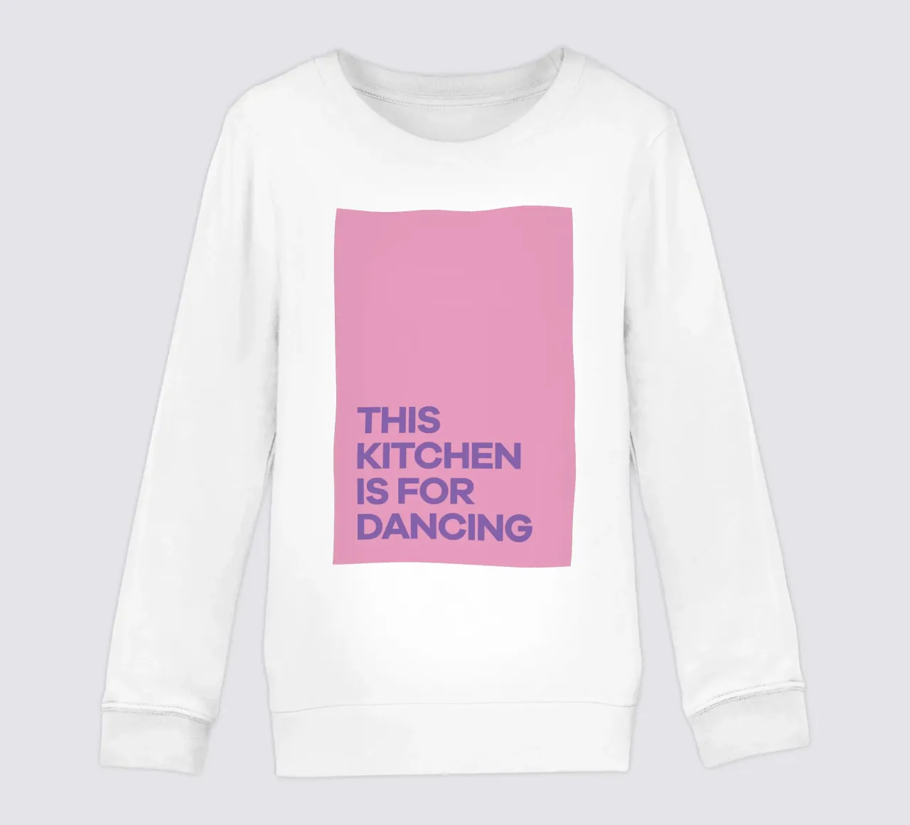 This Kitchen is for Dancing Purple kinder sweatshirt van Pure