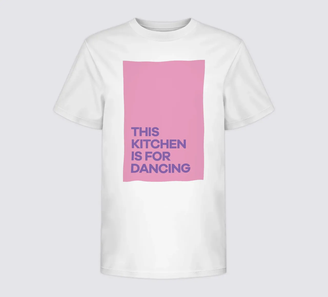 This Kitchen is for Dancing Purple kids t-shirt by Pure