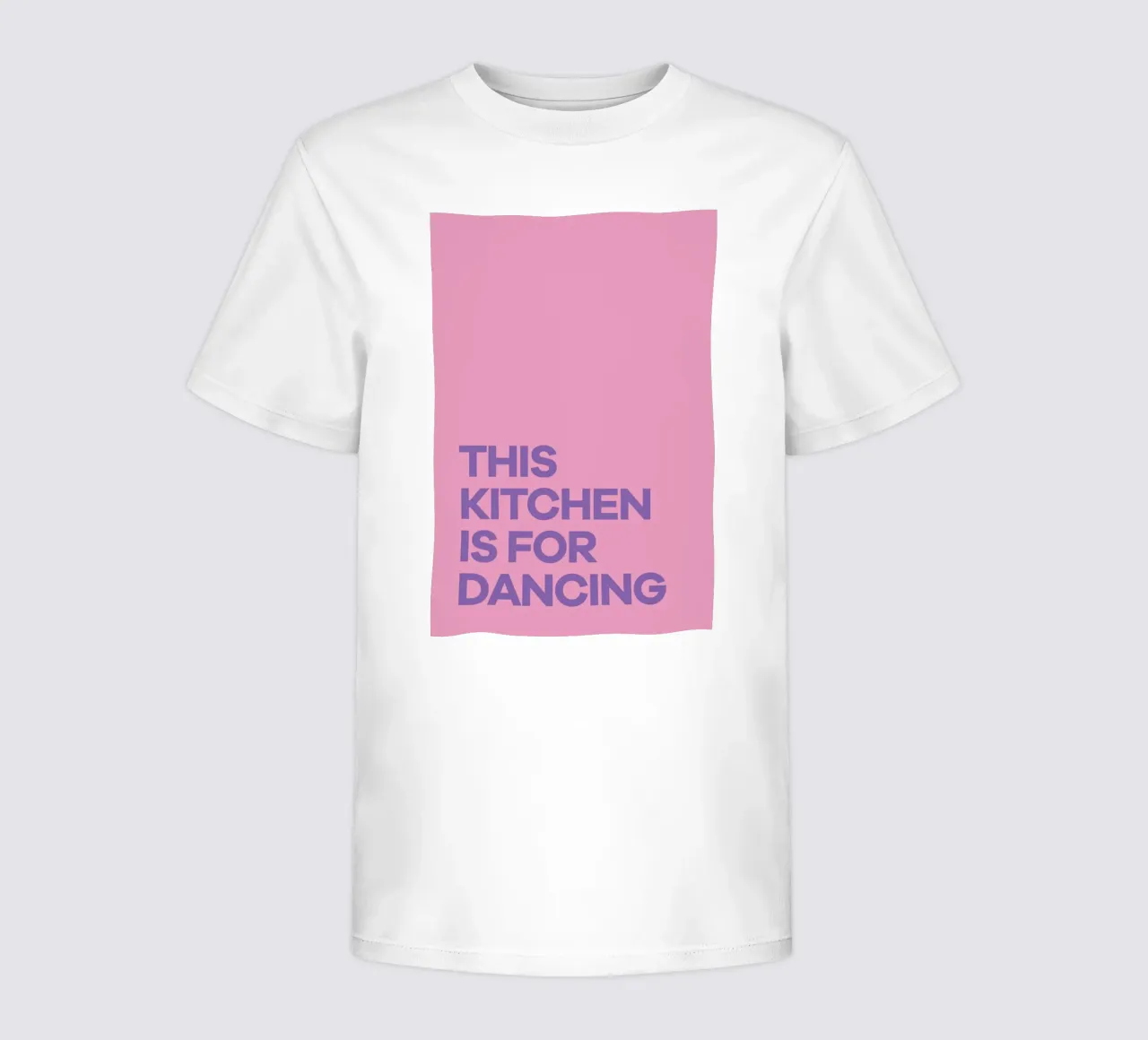 This Kitchen is for Dancing Purple kids t-shirt by Pure