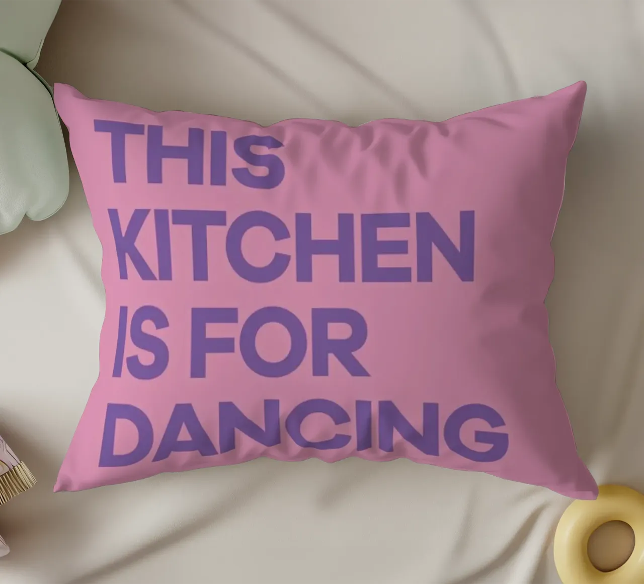 This Kitchen is for Dancing Purple kussen van Pure