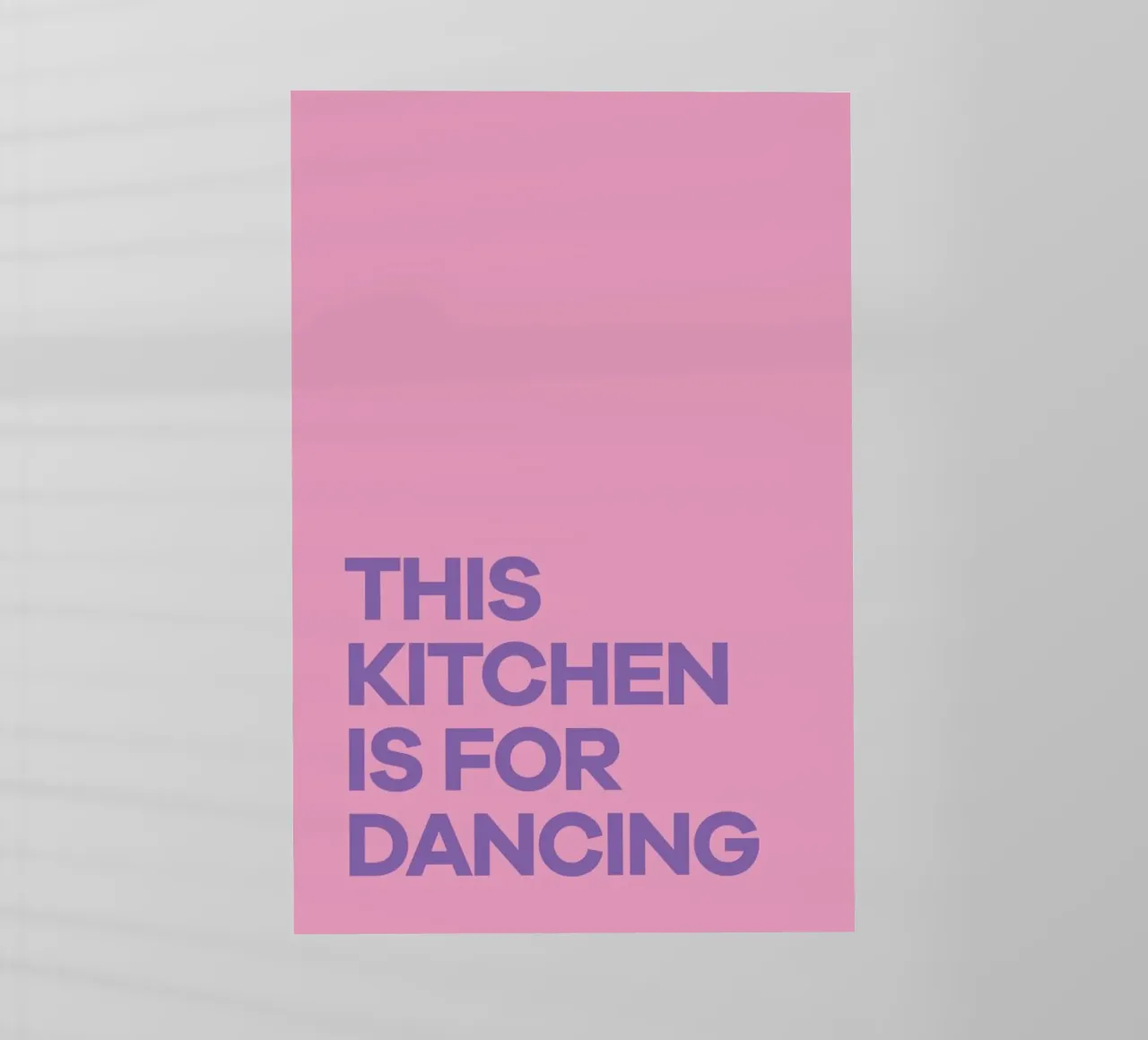 This Kitchen is for Dancing Purple backlit film by Pure
