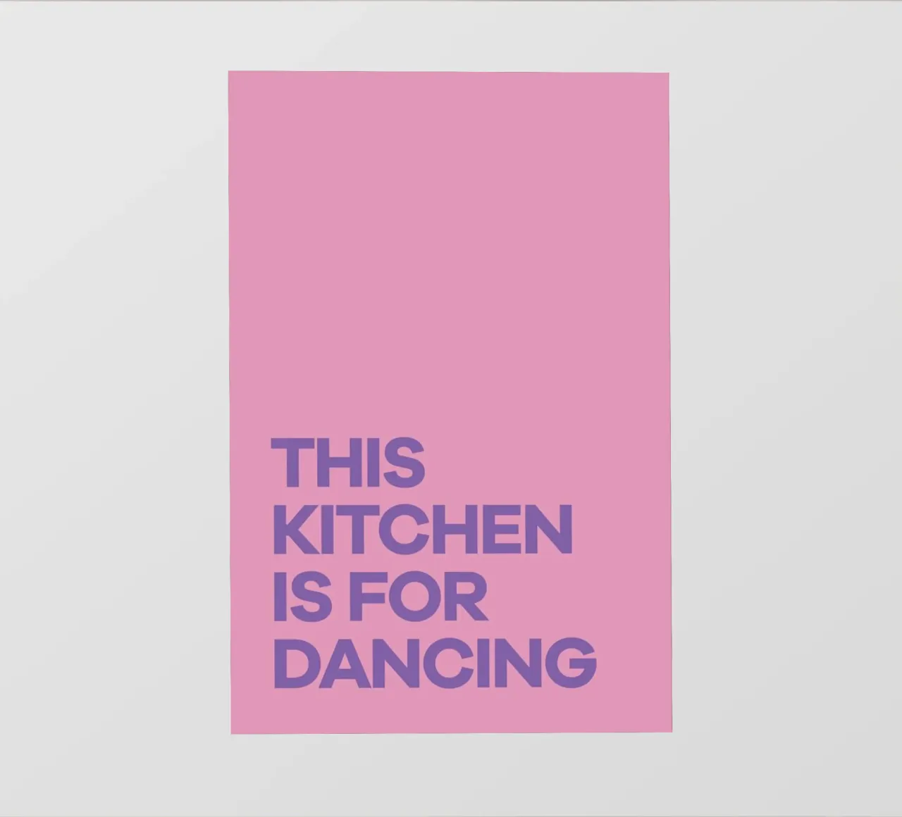 This Kitchen is for Dancing Purple backlit film by Pure