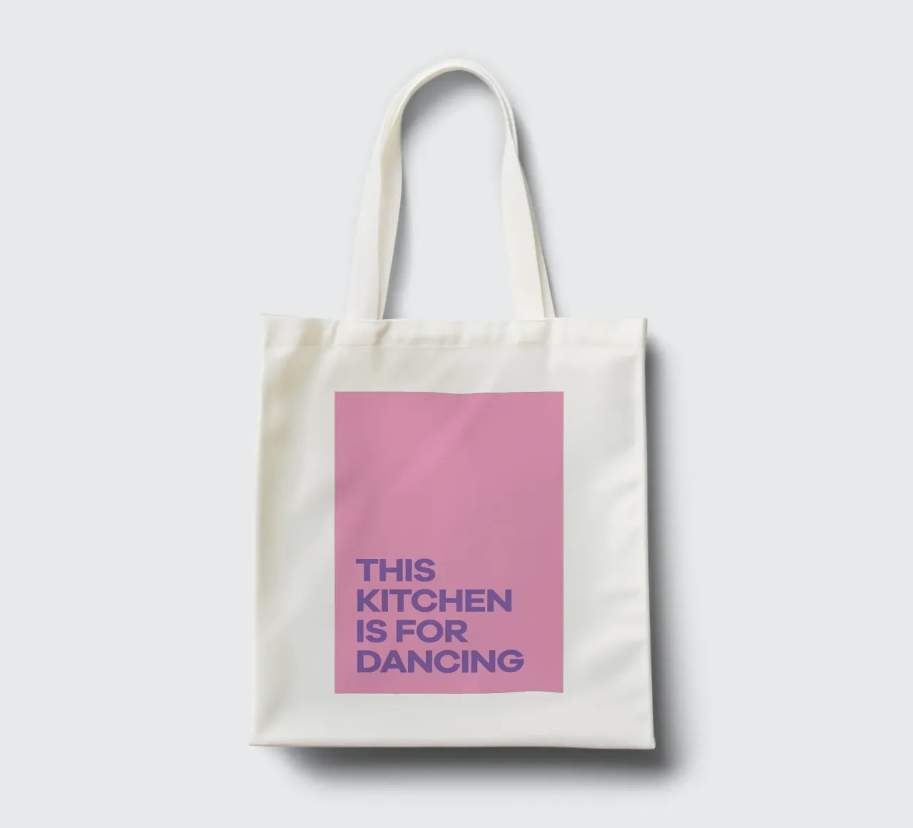 This Kitchen is for Dancing Purple tote bag by Pure