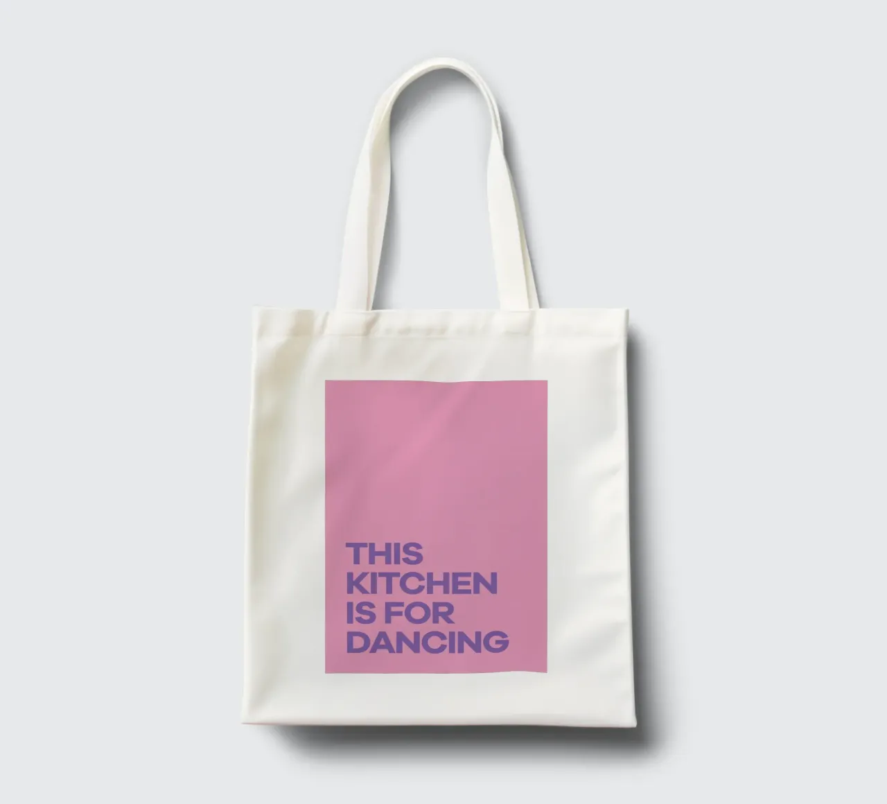 This Kitchen is for Dancing Purple tote bag by Pure