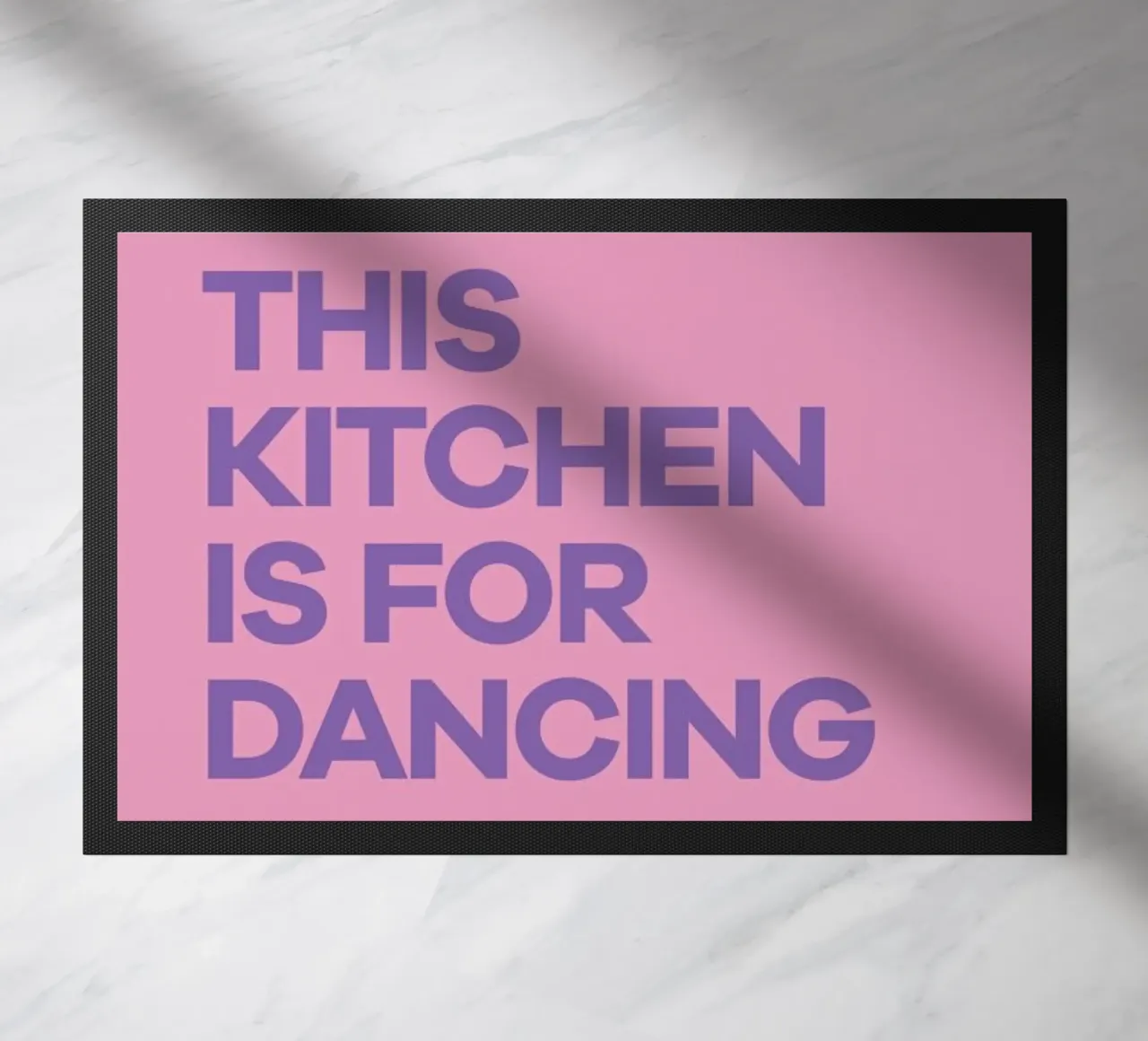 This Kitchen is for Dancing Purple deurmat van Pure