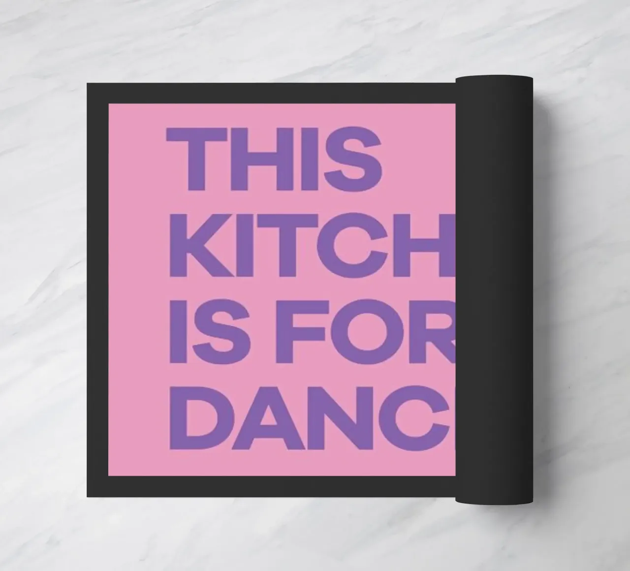 This Kitchen is for Dancing Purple deurmat van Pure