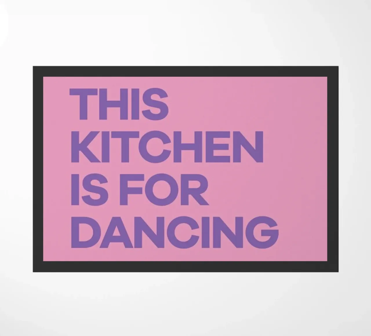 This Kitchen is for Dancing Purple deurmat van Pure