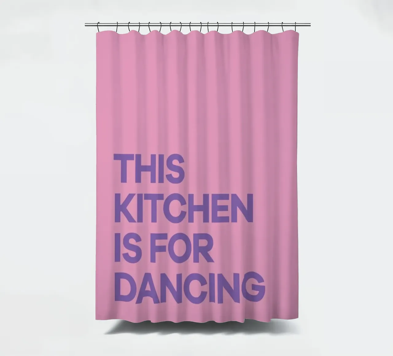 This Kitchen is for Dancing Purple shower curtain by Pure
