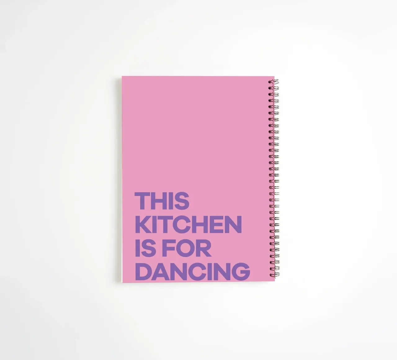 This Kitchen is for Dancing Purple spiral notebook by Pure