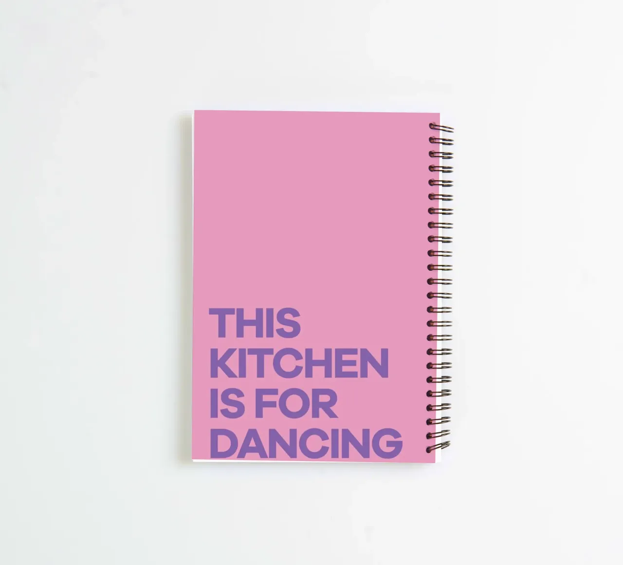 This Kitchen is for Dancing Purple spiral notebook by Pure