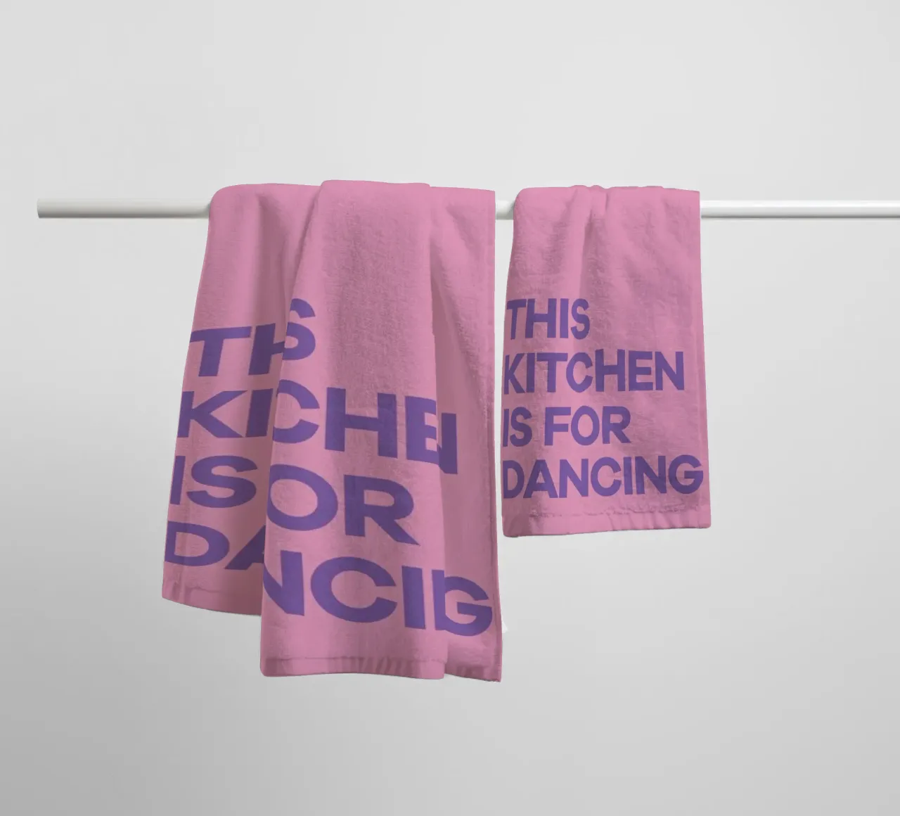 This Kitchen is for Dancing Purple towel by Pure