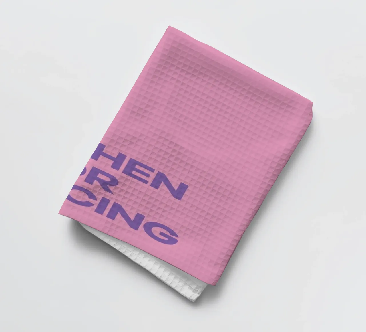 This Kitchen is for Dancing Purple tea towel by Pure