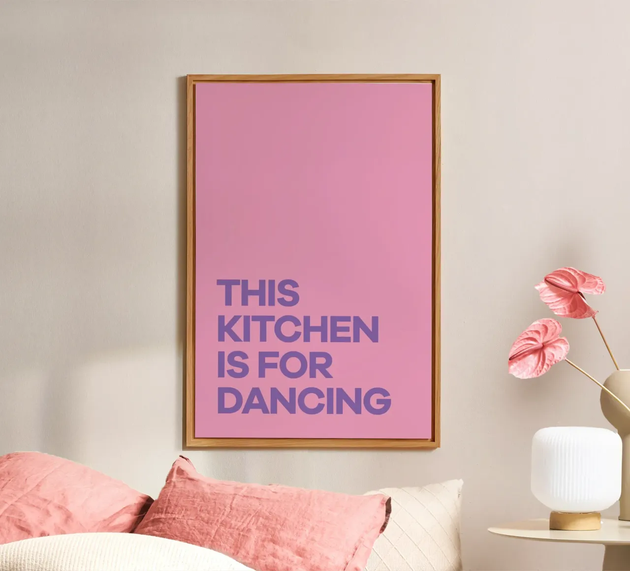 This Kitchen is for Dancing Purple aluminium-dibond van Pure