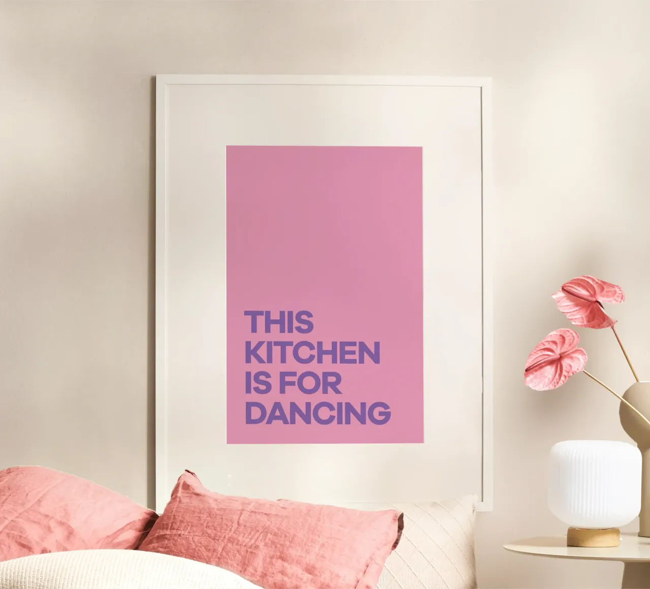 This Kitchen is for Dancing Purple hahnemühle by Pure