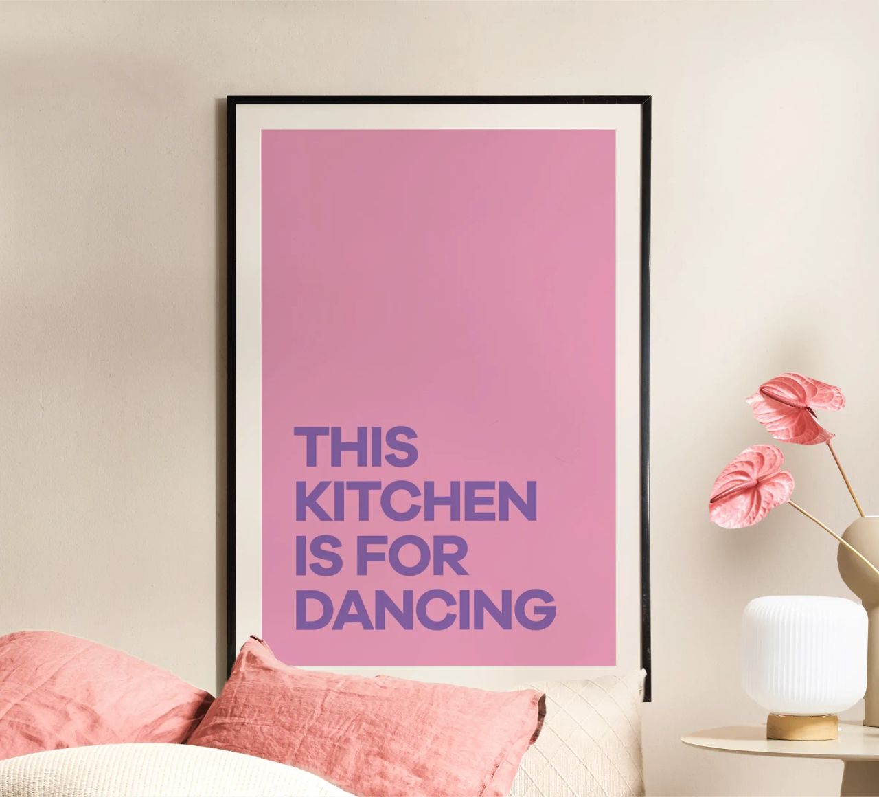 This Kitchen is for Dancing Purple poster by Pure