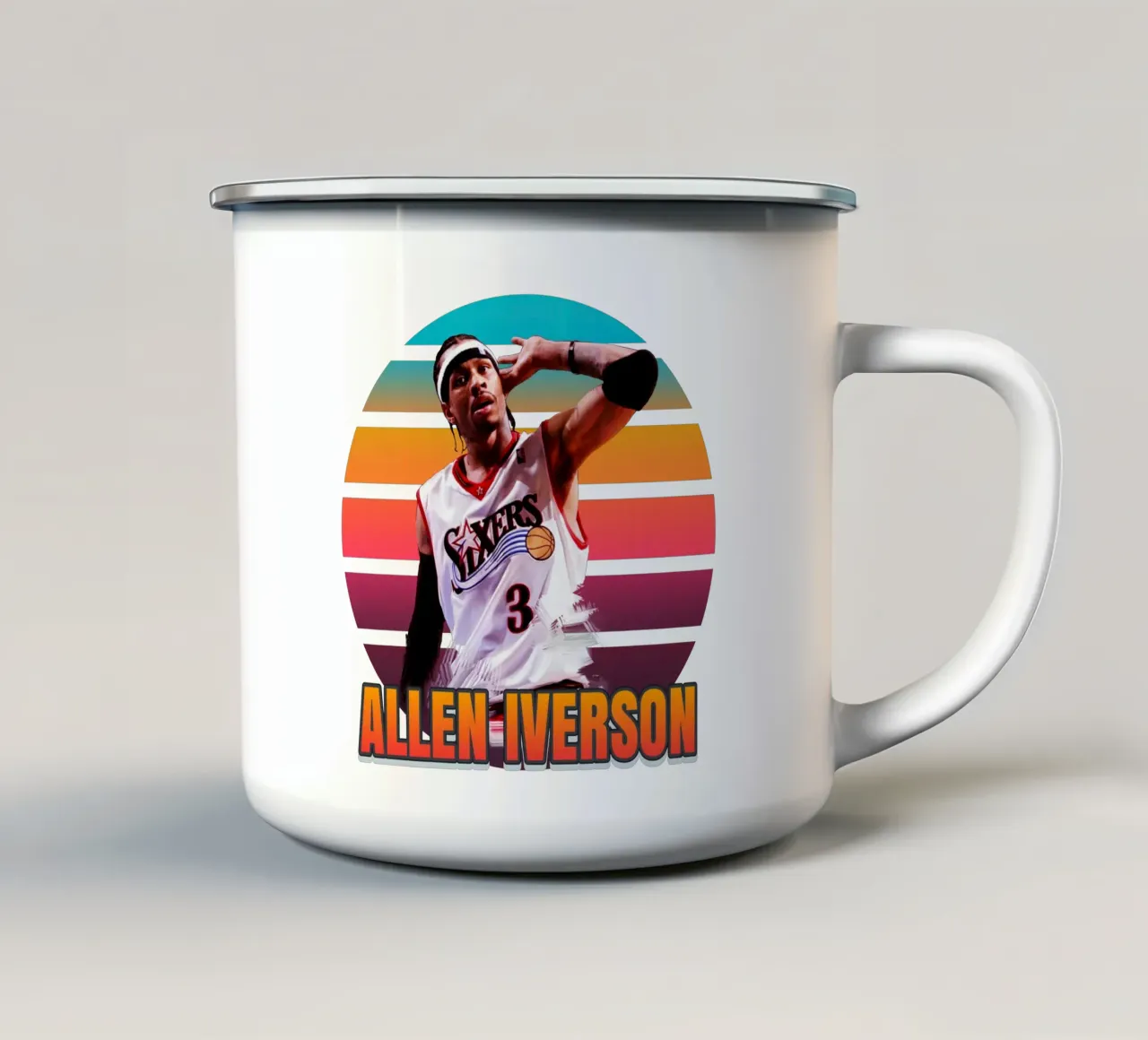 Allen Iverson vintage tazza in smalto da Lembayung art