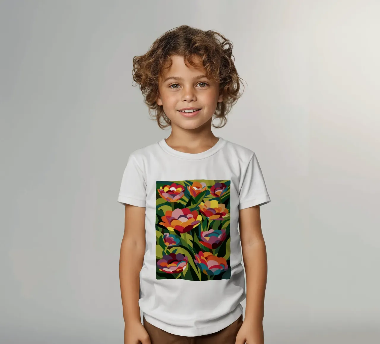 Impressionist Bloom Field kids t-shirt by Arcane Lines