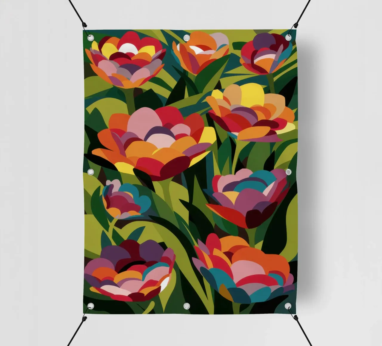 Campo di fiori impressionista telo in pvc da Arcane Lines