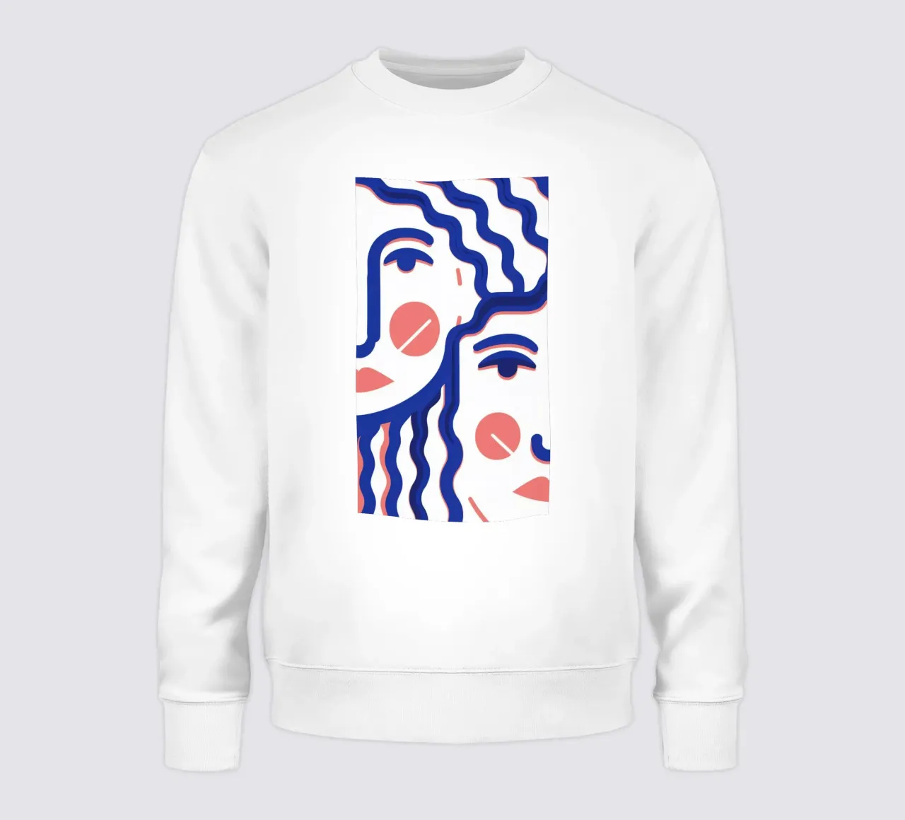 Golvend Gezicht Abstract sweatshirt van Marigold Tiga