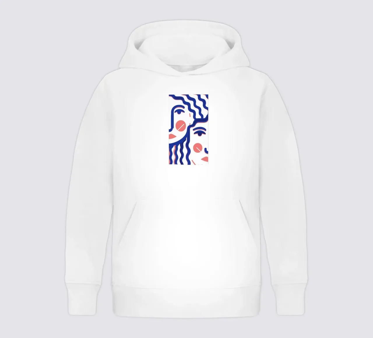 Wavy Face Abstract kids hoodie by Marigold Tiga