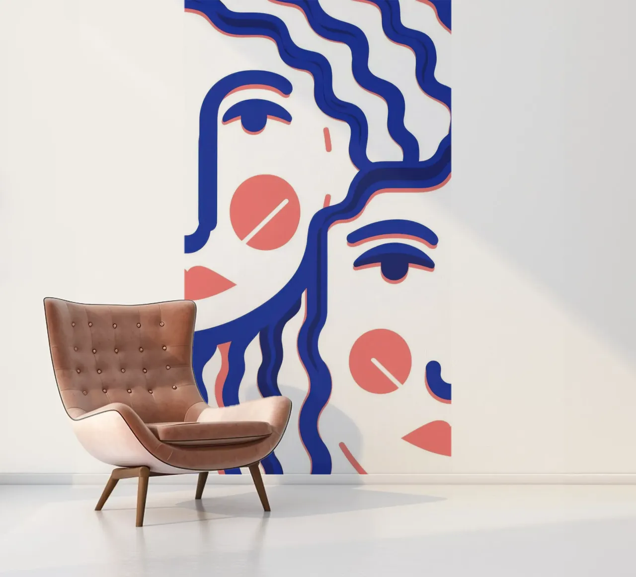 Wavy Face Abstract photo wallpaper by Marigold Tiga