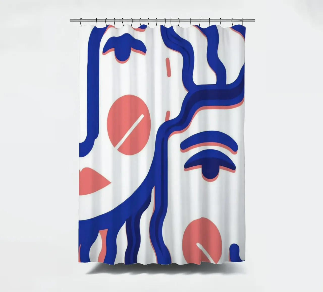 Golvend Gezicht Abstract douchegordijn van Marigold Tiga