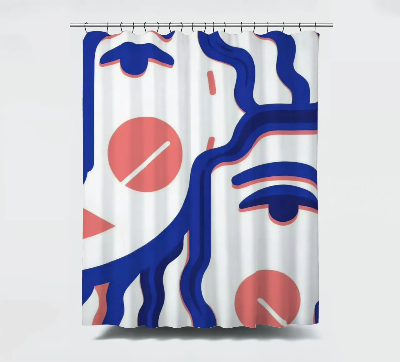 Golvend Gezicht Abstract douchegordijn van Marigold Tiga