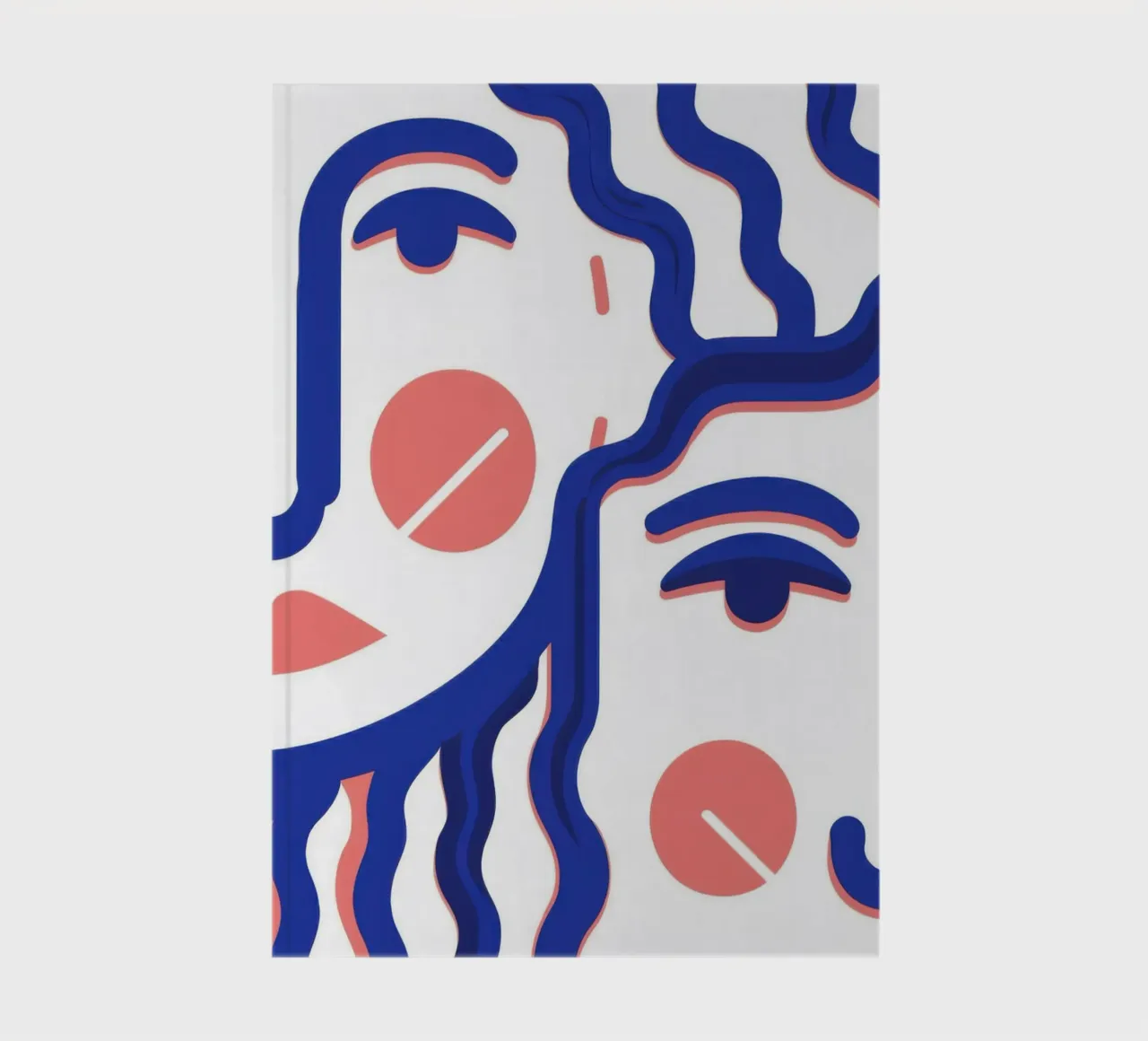 Wavy Face Abstract notebook by Marigold Tiga