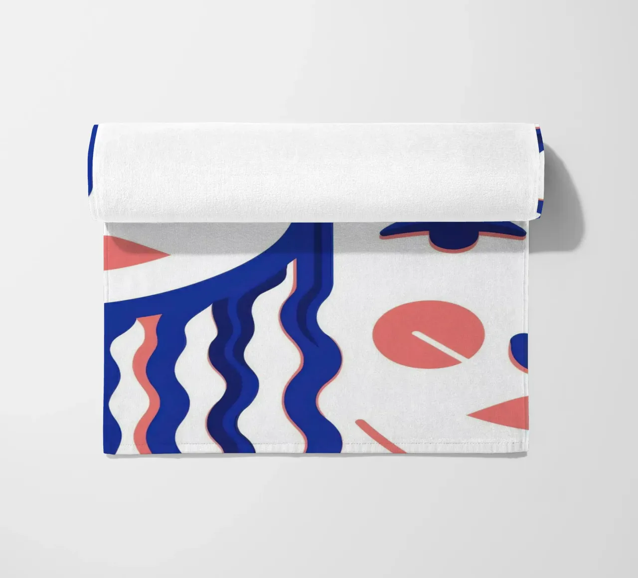 Golvend Gezicht Abstract strandhanddoek van Marigold Tiga