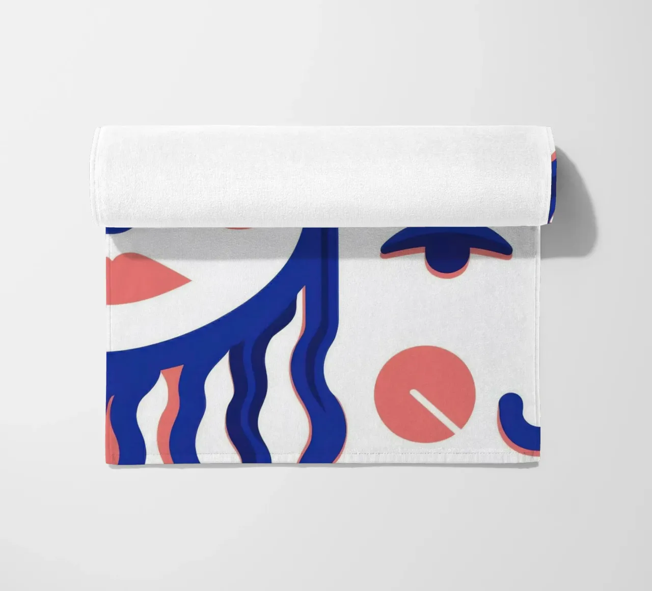 Golvend Gezicht Abstract strandhanddoek van Marigold Tiga