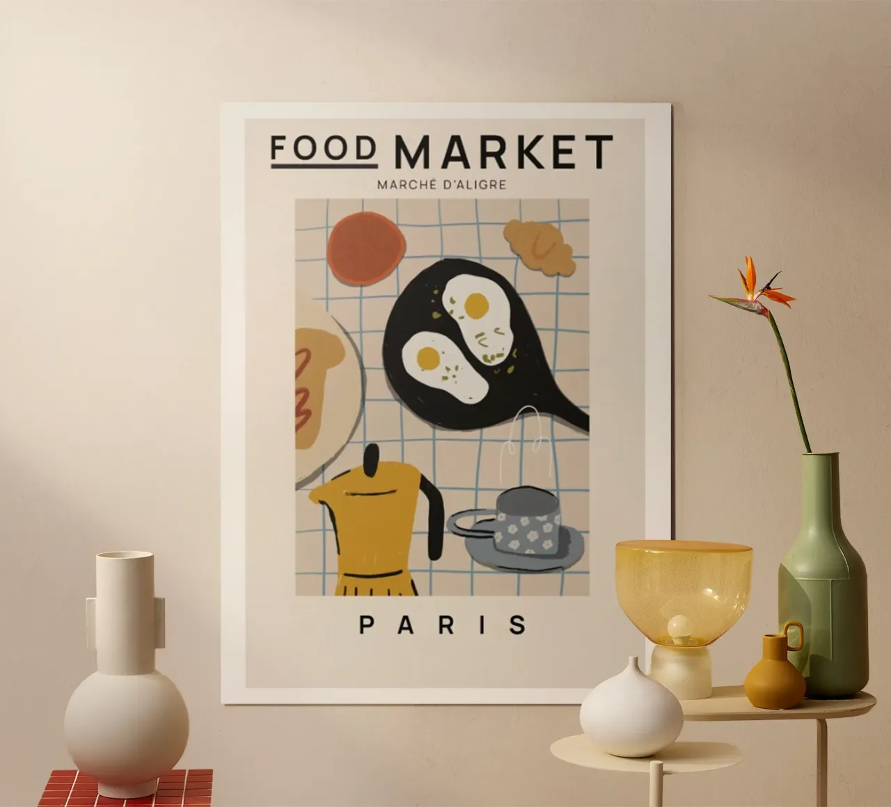 Mercato alimentare di Parigi poster da Food Market