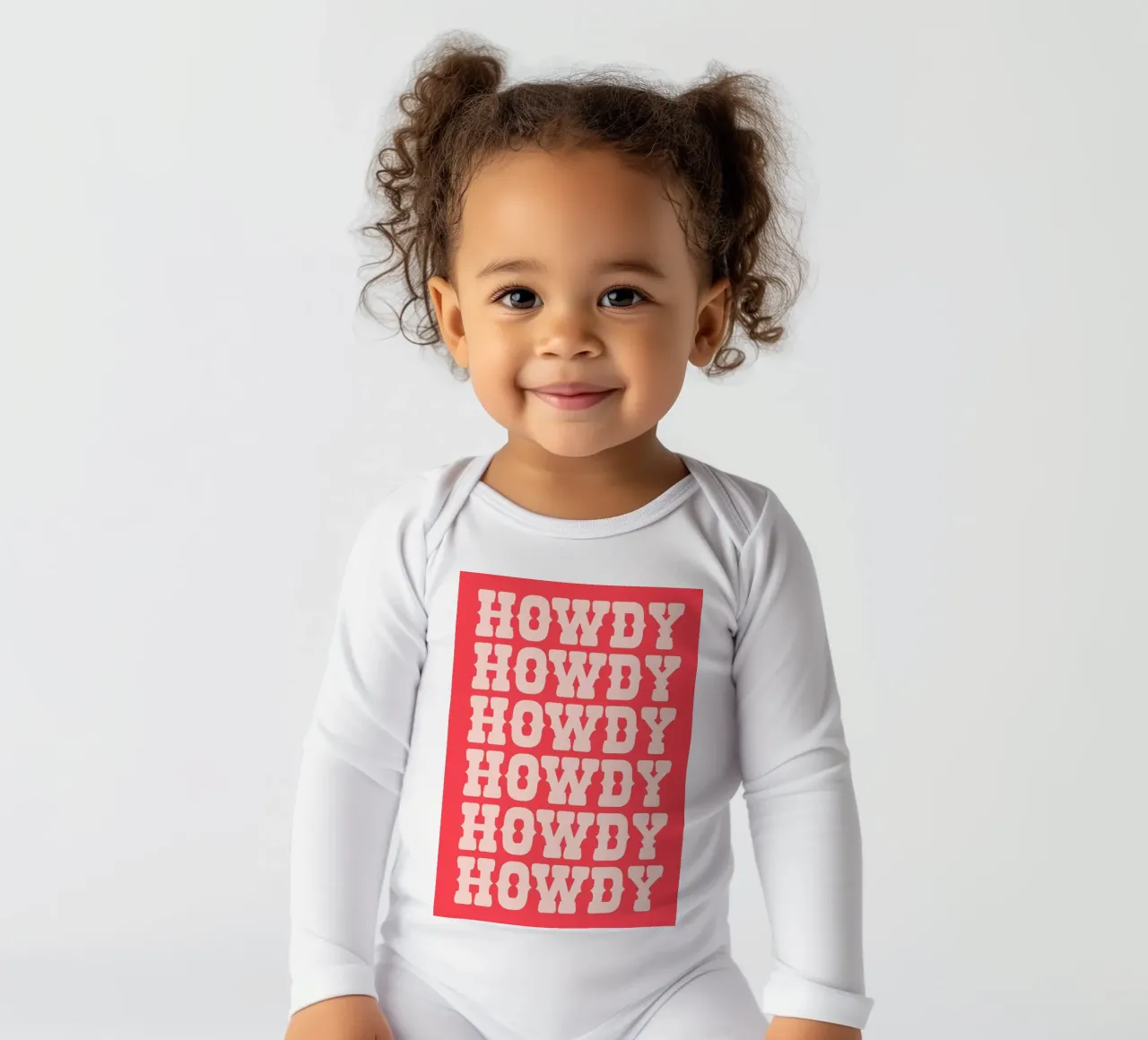 Howdy long-sleeve baby romper by Pure