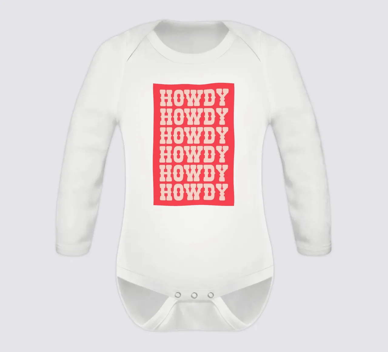 Howdy long-sleeve baby romper by Pure