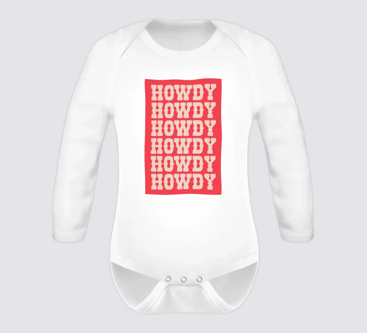 Howdy long-sleeve baby romper by Pure