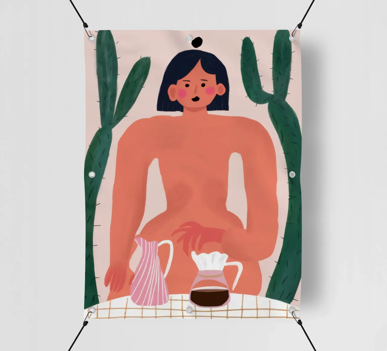 Nudo con brocca telo in pvc da Pale Aura