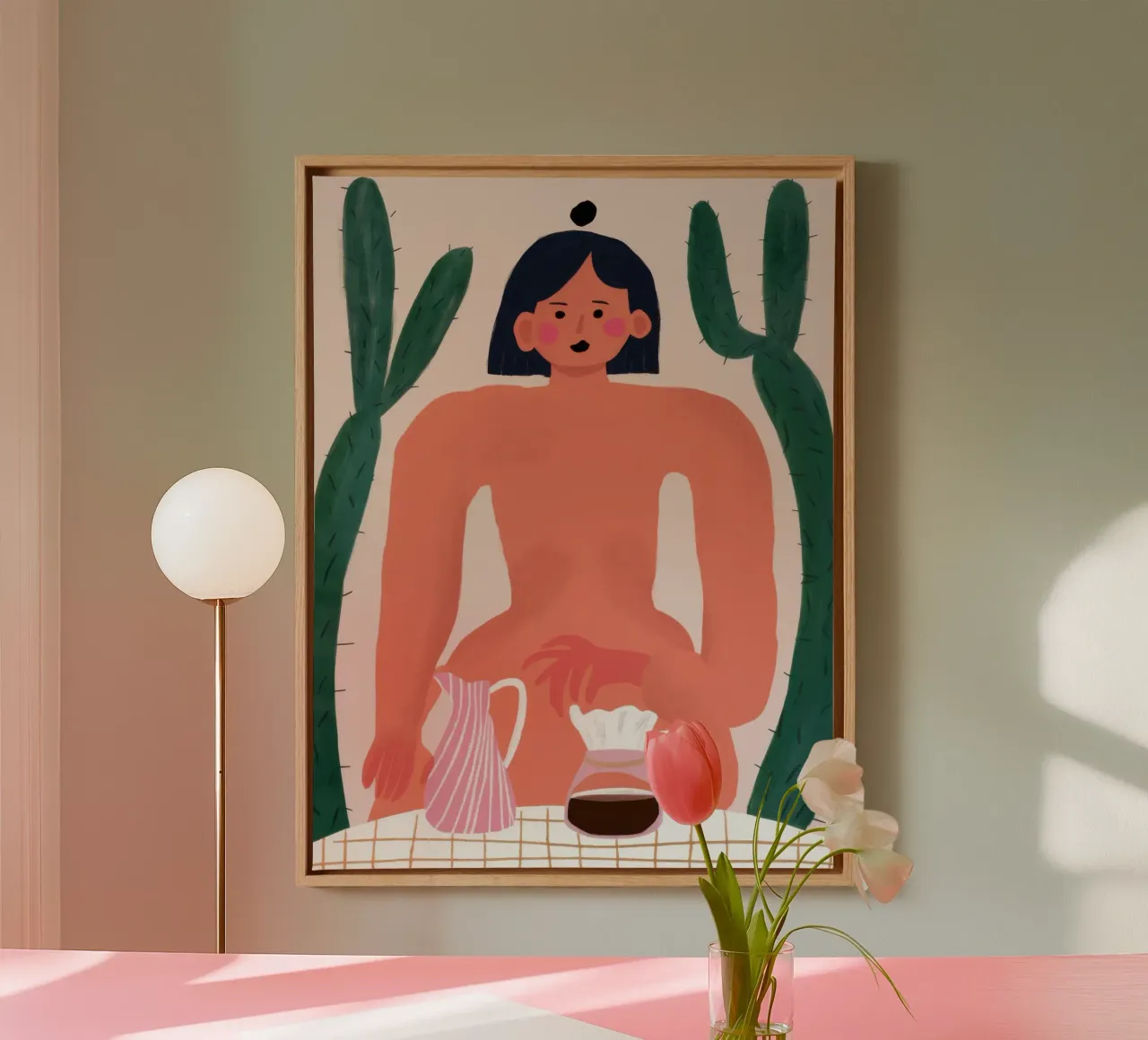Nude with Pitcher canvas by Pale Aura