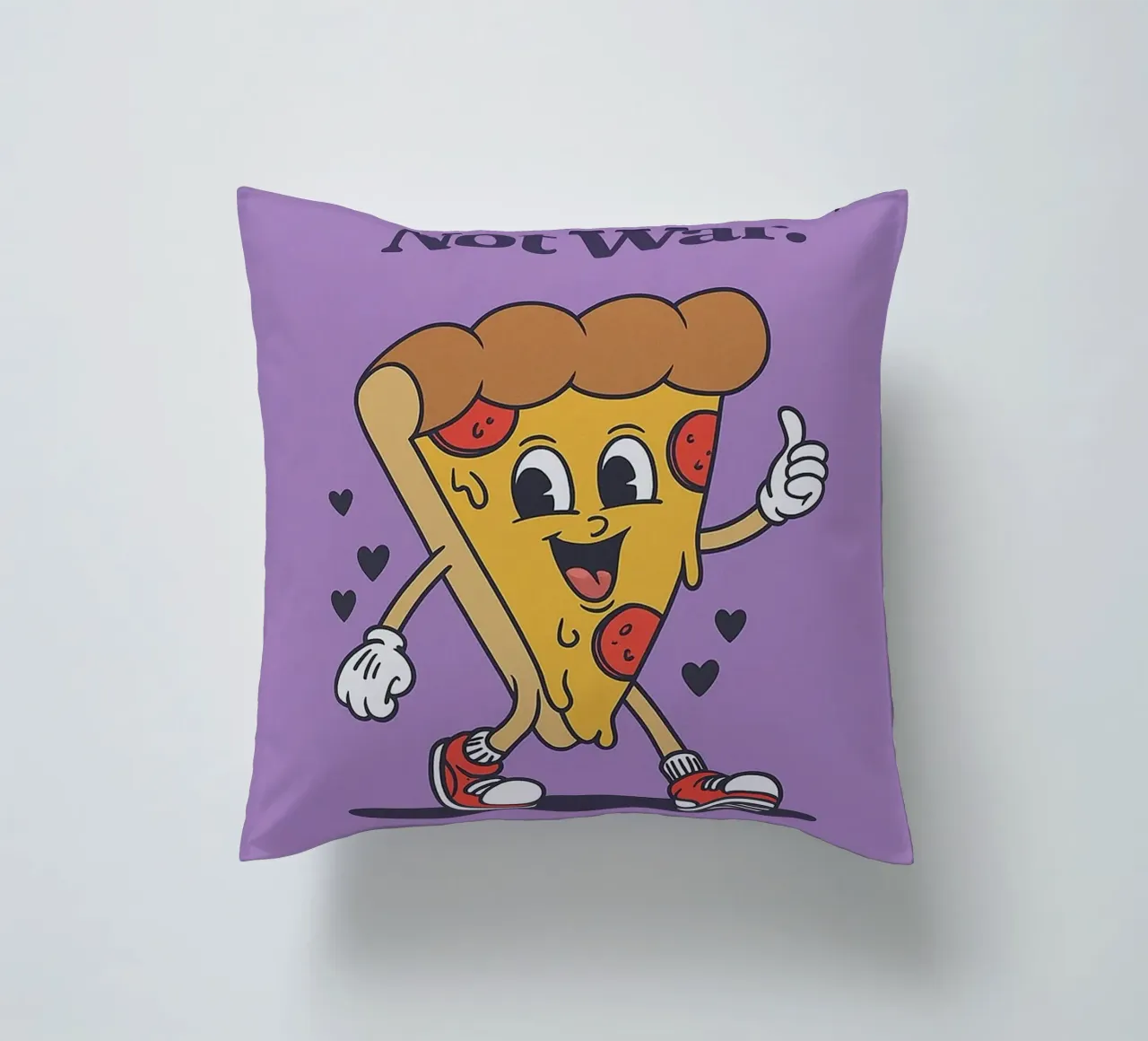 Make Pizza Not War cuscino da oneone