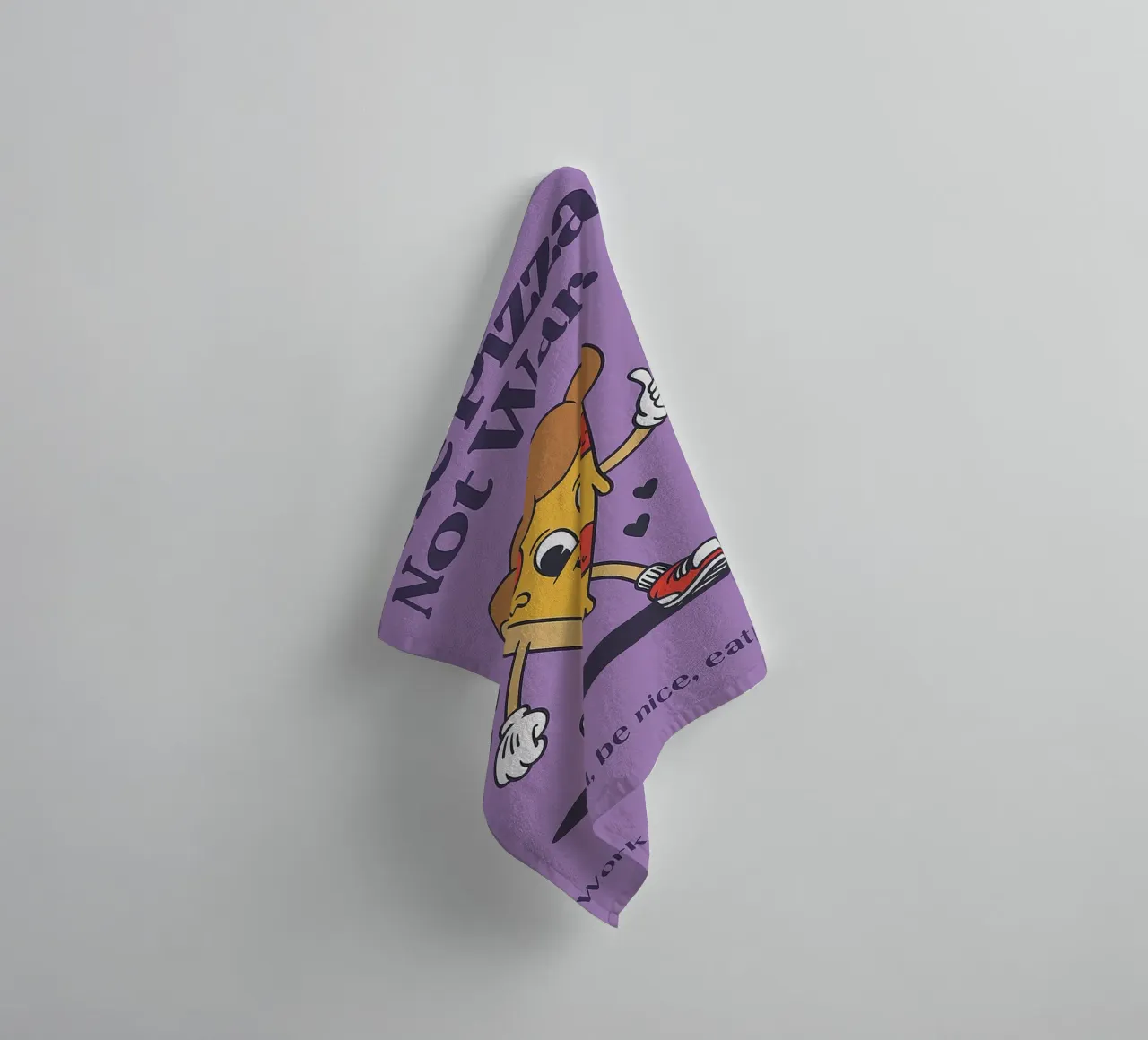 Make Pizza Not War asciugamano da bagno da oneone