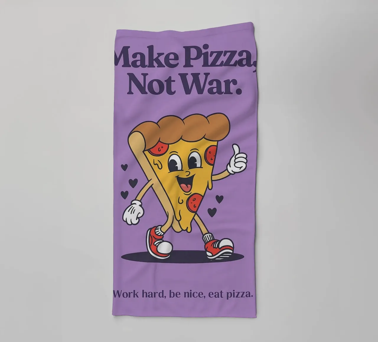 Make Pizza Not War asciugamano da bagno da oneone