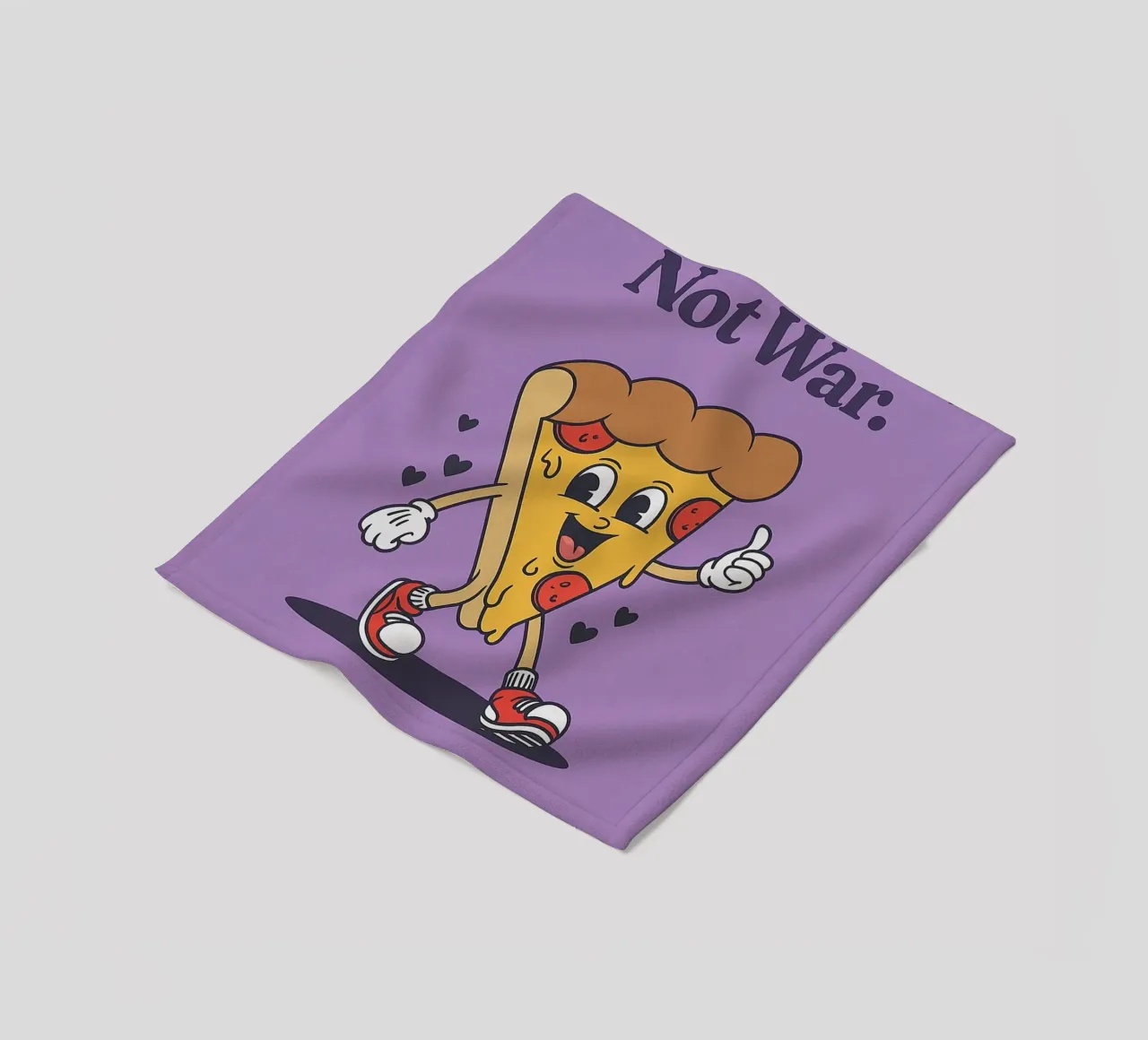 Make Pizza Not War coperta in pile da oneone