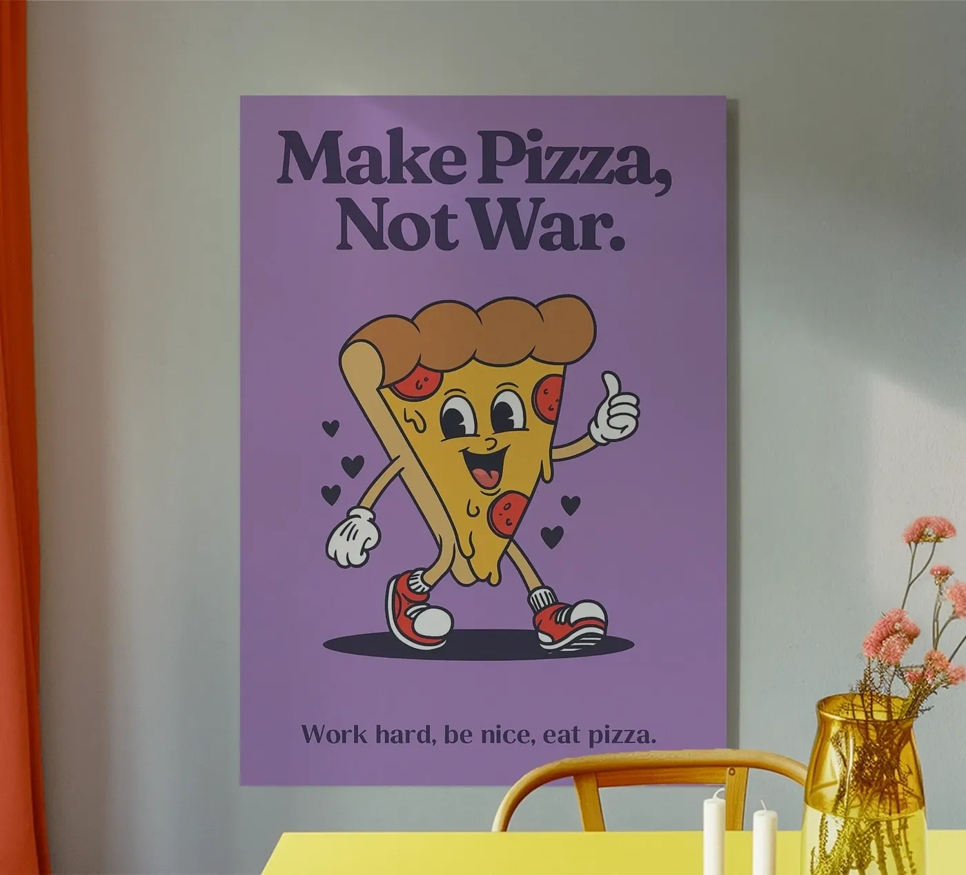 Make Pizza Not War plexiglass da oneone