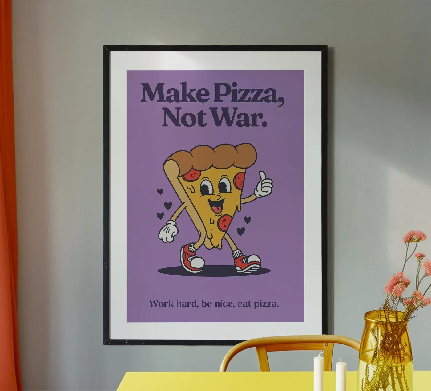 Make Pizza Not War poster da oneone