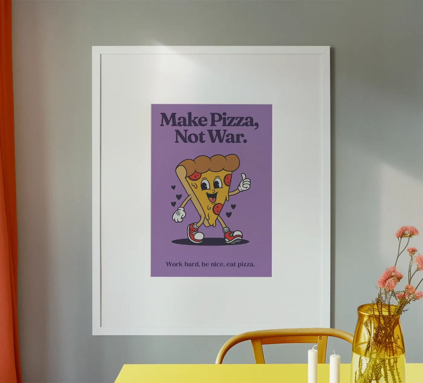 Make Pizza Not War poster da oneone